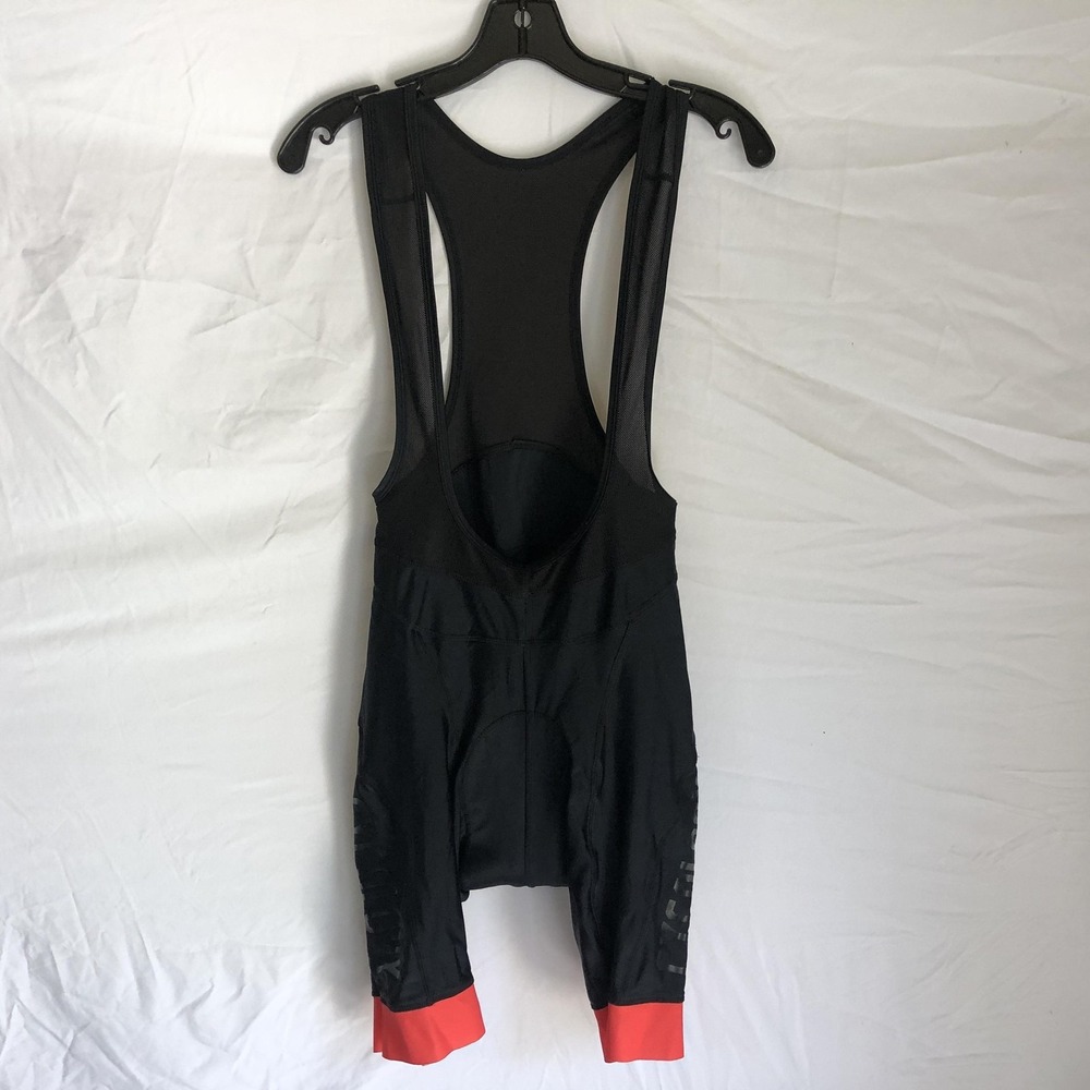 Cycology Cycling Bib Shorts Mens M Black Red Padded Chamois Road Bike Gear